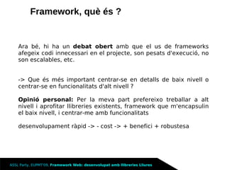 Framework Llibreries Lliures