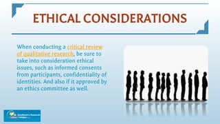 Framework of A Critique Qualitative Research Article | PPTX