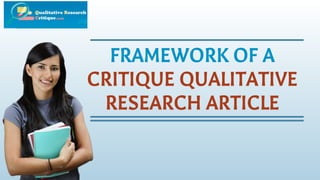 how to critique qualitative research