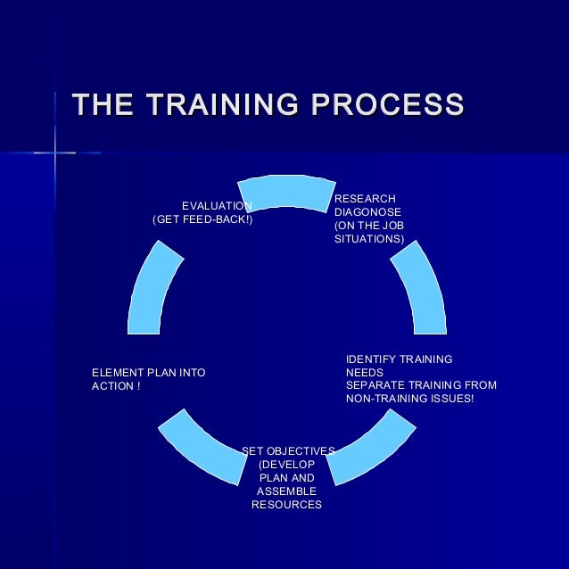 Framework of training steps involved