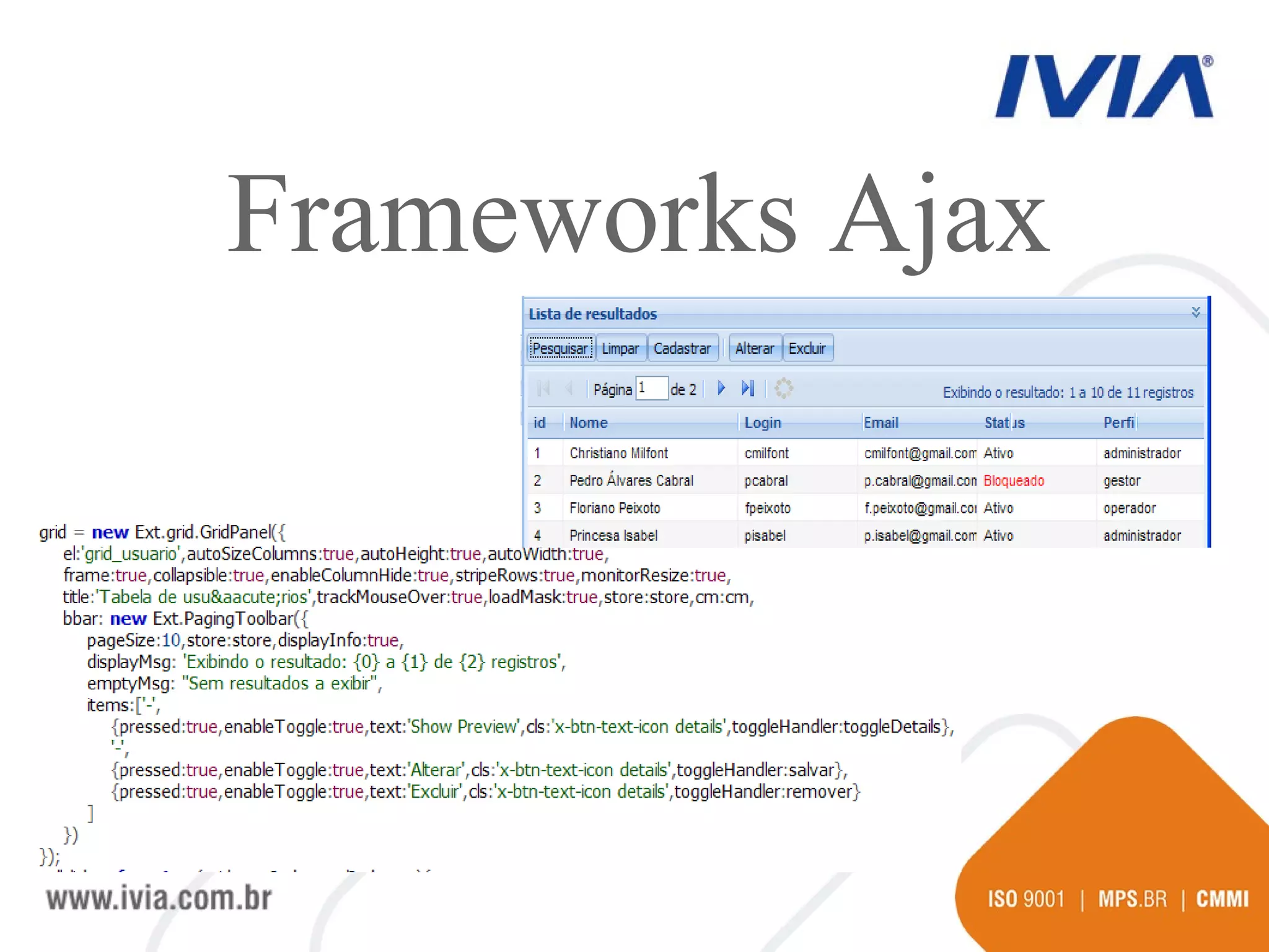 Frameworks Ajax 