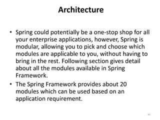 Frameworks in java | PPTX