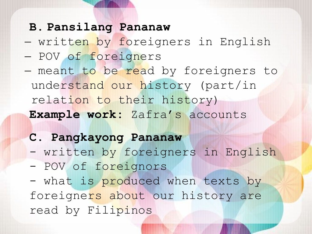 Frameworks in the philippine context