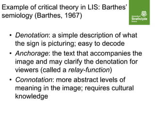 Frameworks for studies of information behaviour and use
