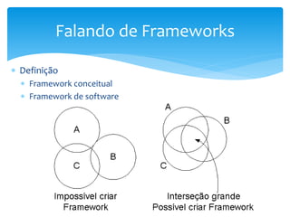 Falando de Frameworks

 Definição
   Framework conceitual
   Framework de software
 