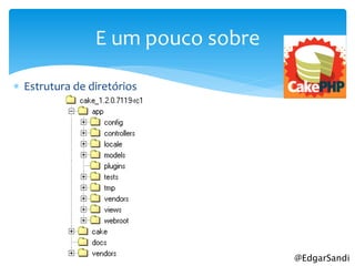 E um pouco sobre

 Estrutura de diretórios




                                   @EdgarSandi
 