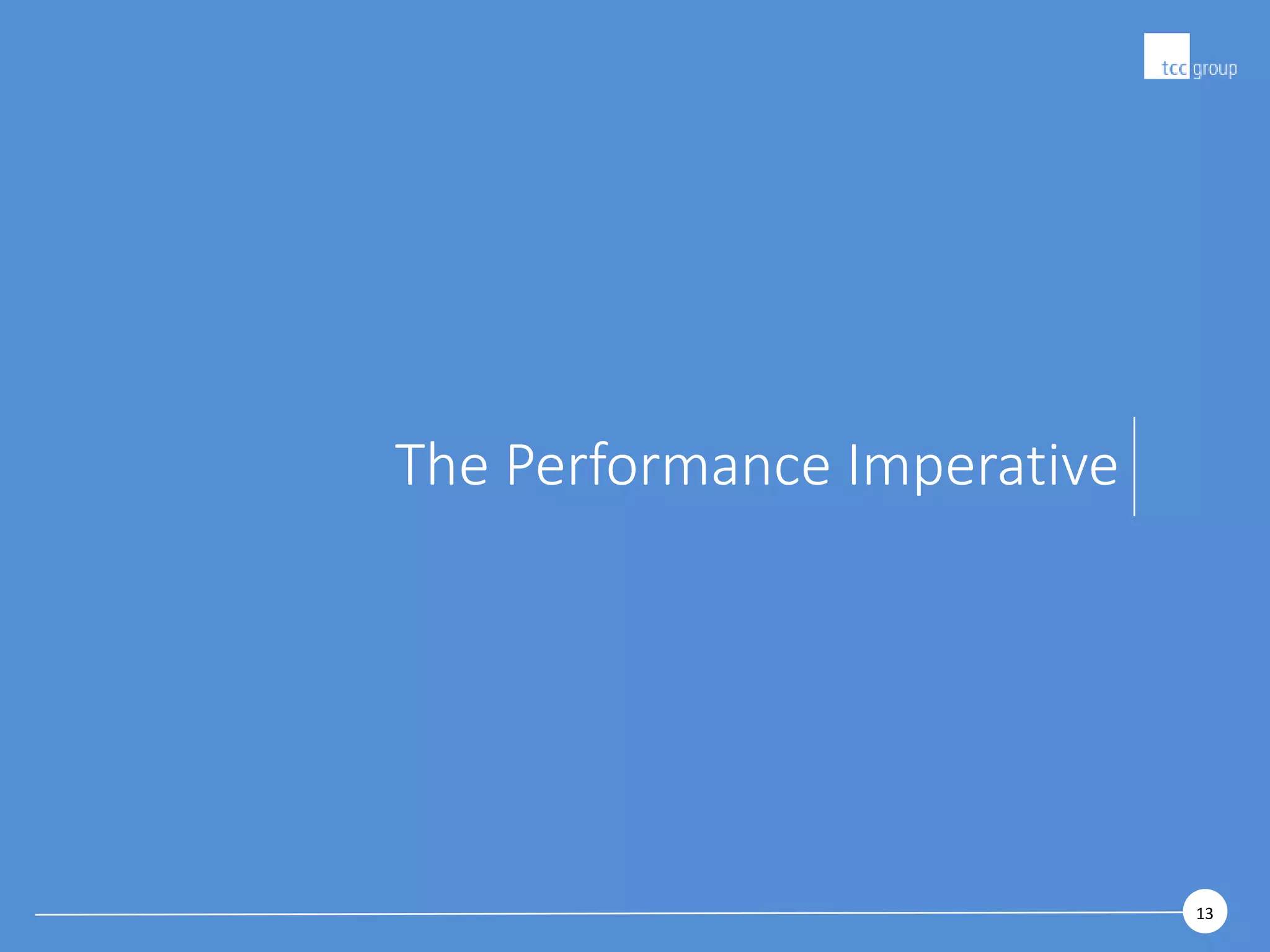 1313
The Performance Imperative
 