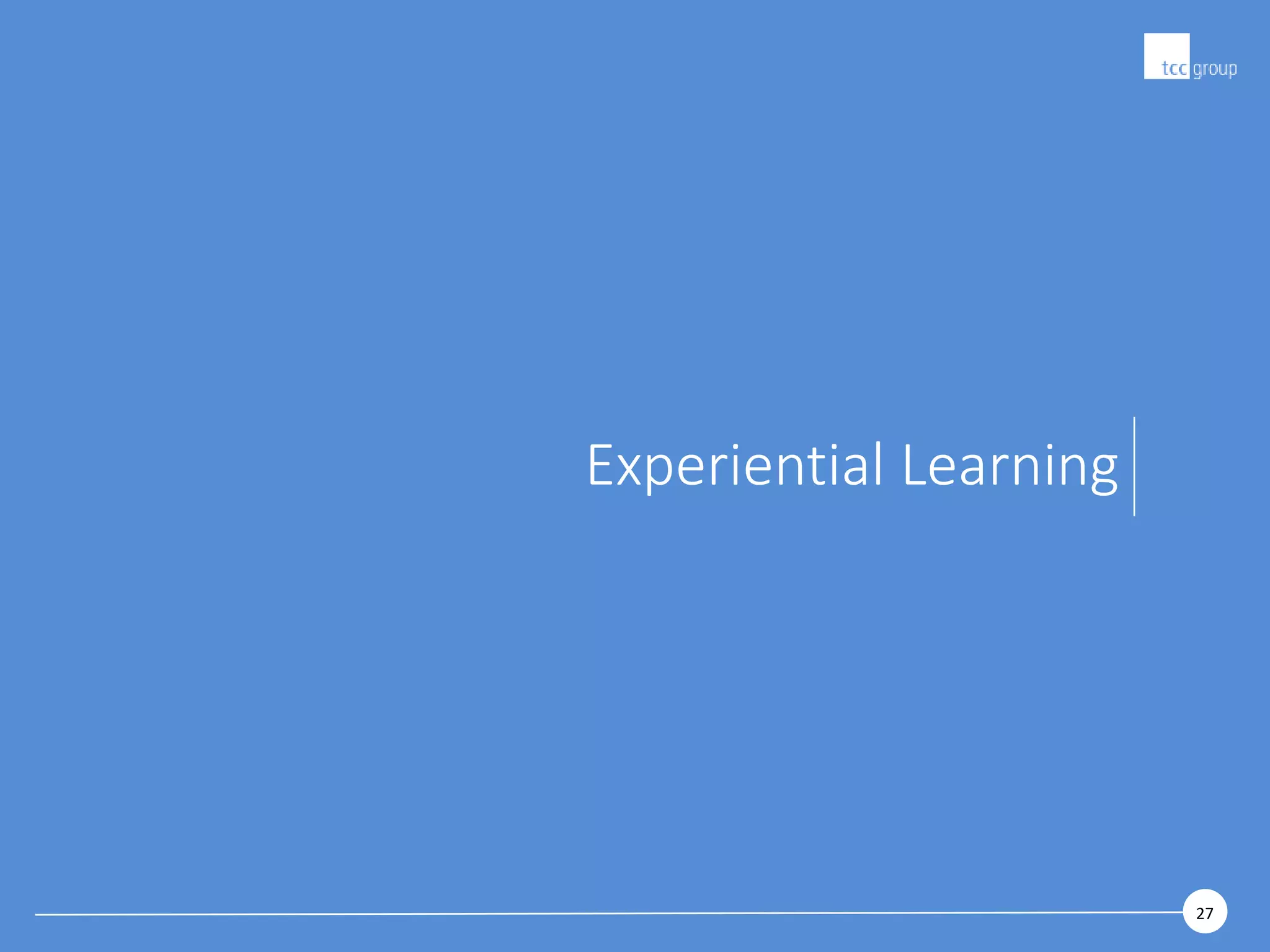 2727
Experiential Learning
 