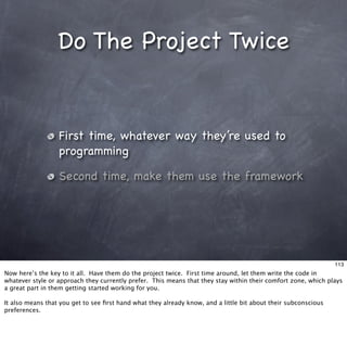 Living With Frameworks