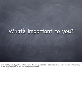 Living With Frameworks