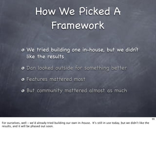 Living With Frameworks