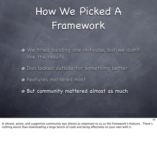 Living With Frameworks