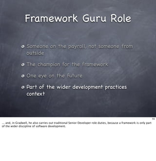 Living With Frameworks