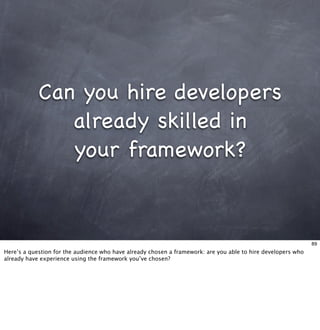 Living With Frameworks