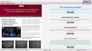 ©
2012
-2019
-
Antebellum
Capacitação
Profissional
Frameworks para Proteção e Privacidade de Dados ISACA BH Chapter
29
Capacitação
ISACA GDPR Hub
 