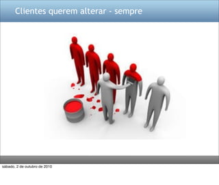 Clientes querem alterar - sempre




sábado, 2 de outubro de 2010
 