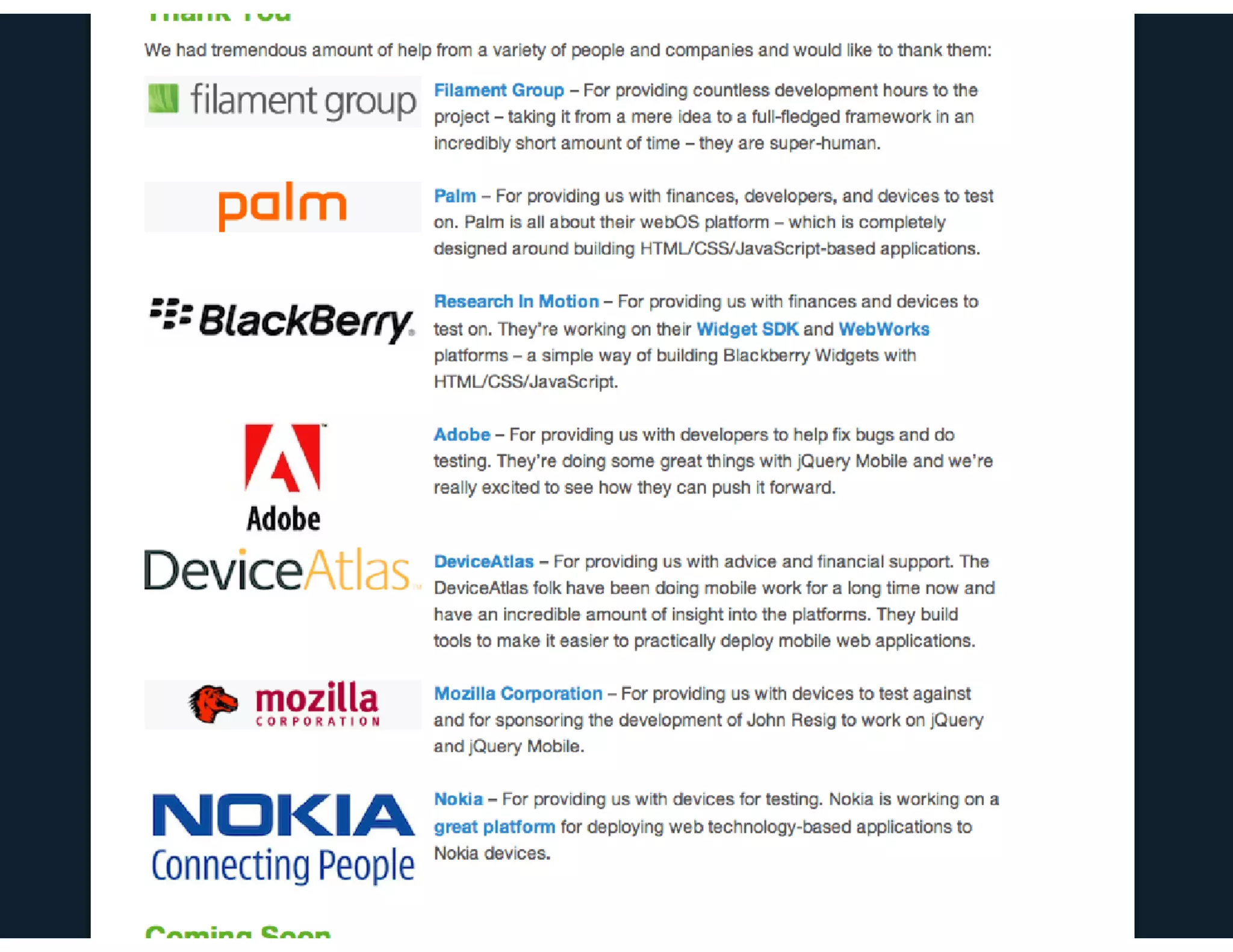 Framework web per lo sviluppo mobile