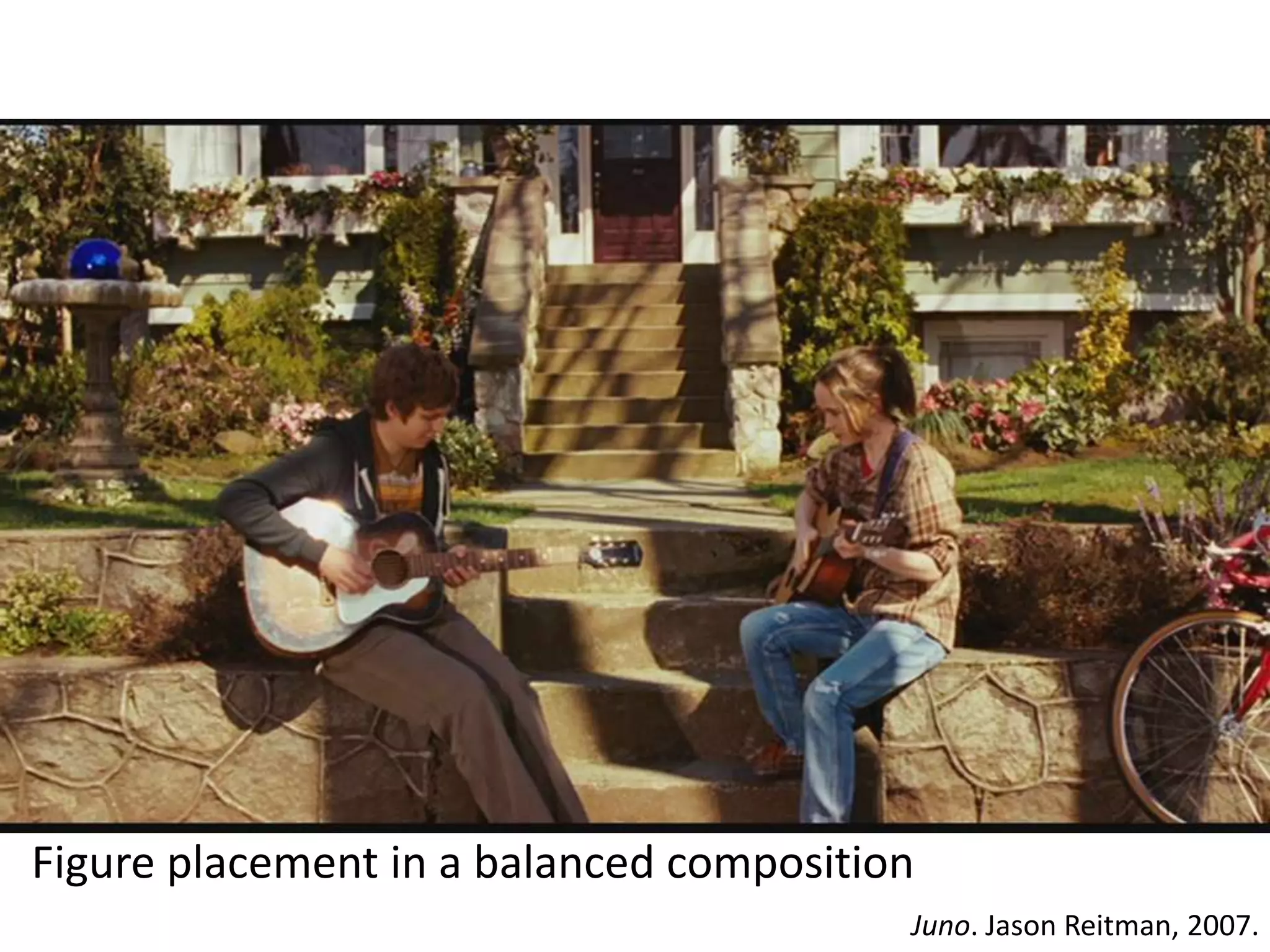 Figure placement in a balanced composition
Juno. Jason Reitman, 2007.

 