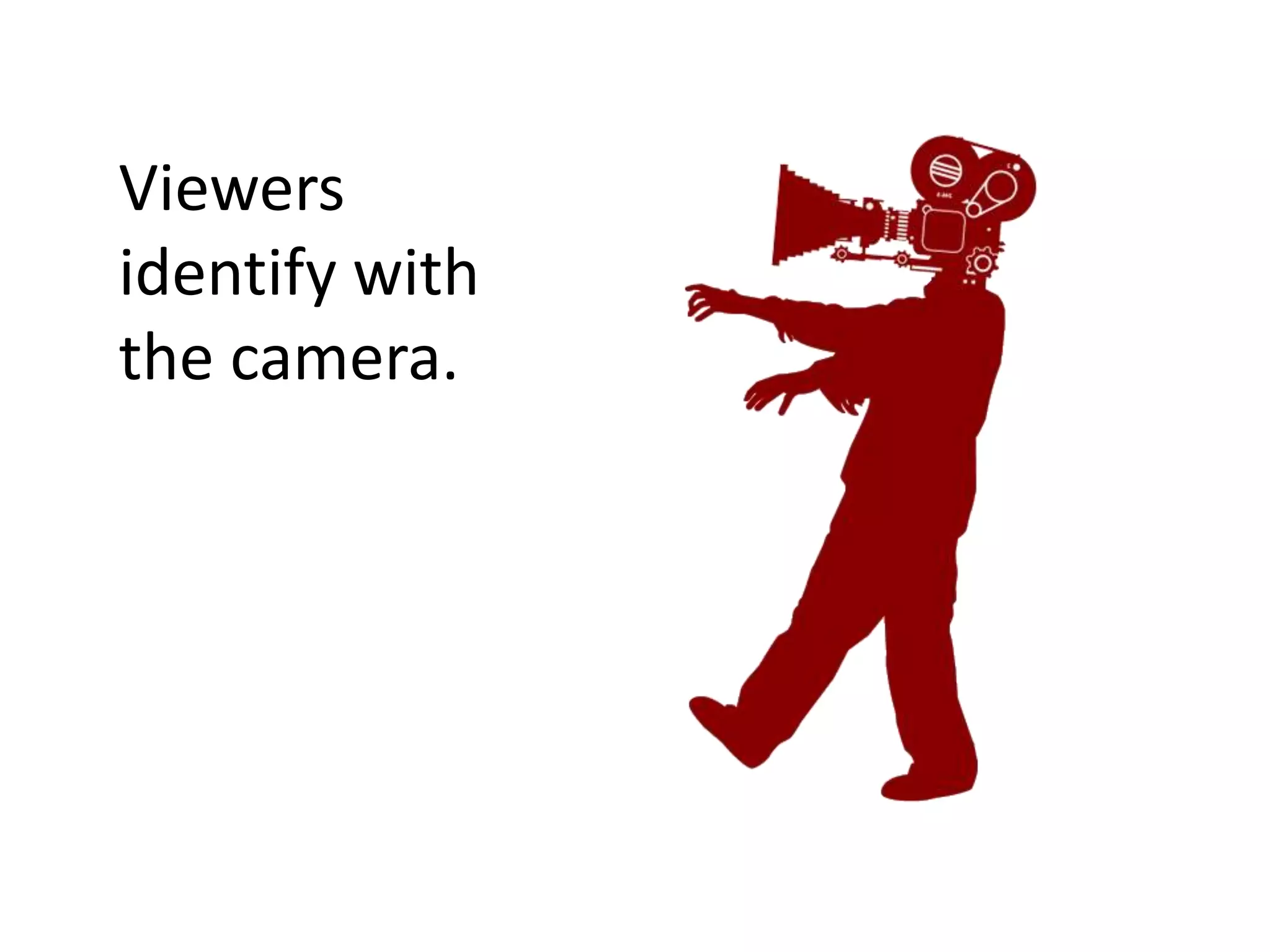 Viewers
identify with
the camera.

 