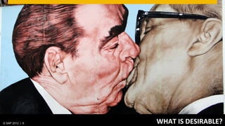 © SAP 2012 | 6   SPACE	
  =	
  CULTURE	
  OF	
  TRUST	
  &	
  CREATIVE	
  ENVIRONMENT	
  
                                                                 WHAT	
  IS	
  DESIRABLE?	
  
 