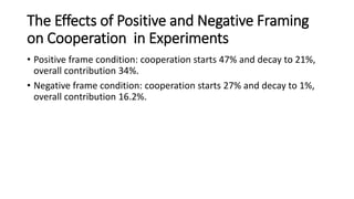 Postive Framing Examples Framing effect studies | PPTX