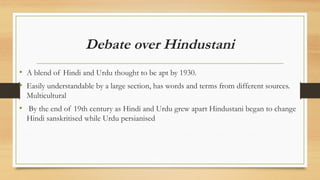 Framing the Constitution - Hindi as a language | PPTX