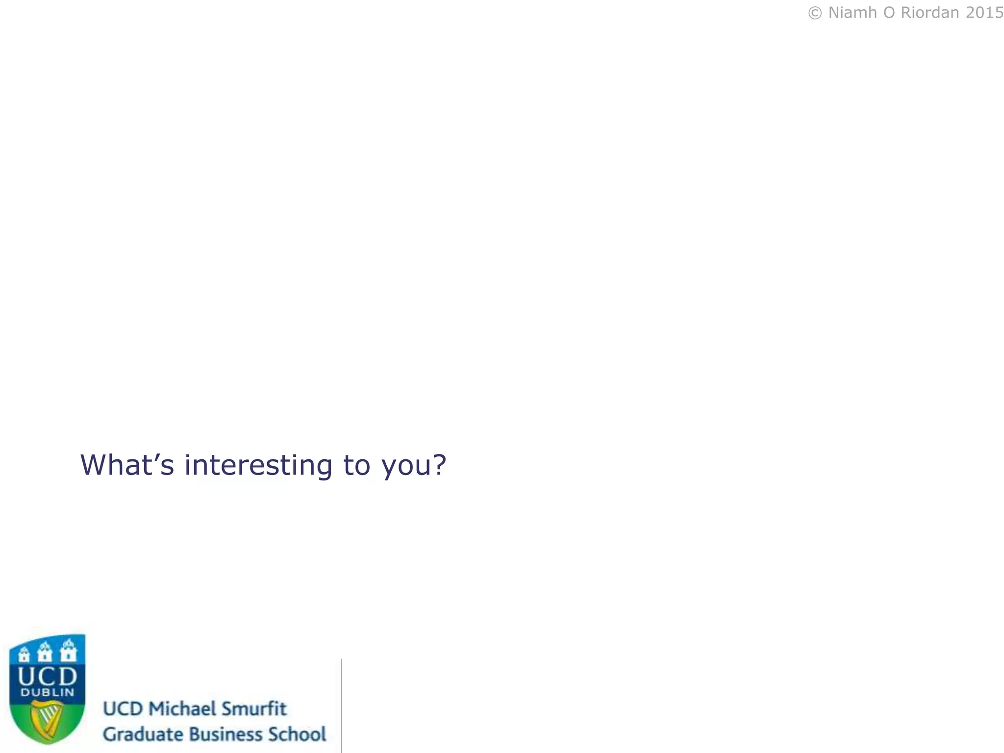 © Niamh O Riordan 2015
What’s interesting to you?
 