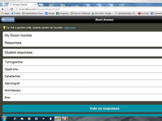 • Intervisuella referenser eleverna gjorde till första
kapitlet i Shaun Tans Ankomsten?
• Vad är ”Bästa Beatrice” för typ av text?
 