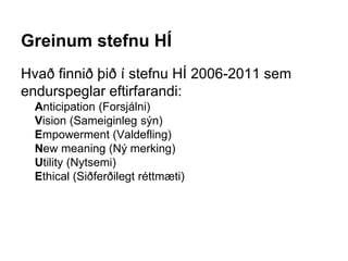 Framtíð Menntunar - Kennslustund í MEN501G H2019