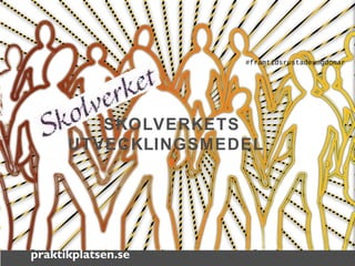 SKOLVERKETS 
UTVECKLINGSMEDEL 
grskolaarbetsliv.se 
praktikplatsen.se 
#framtidsrustadeungdomar 
 