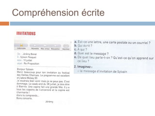 Compréhension écrite
 