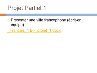 Projet Partiel 1
 Présenter une ville francophone (écrit-en
  équipe)
_Français_1 BI-_projet_1.docx
 