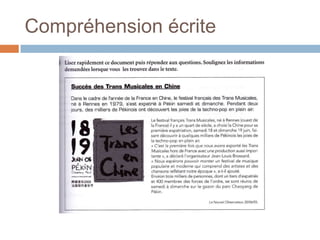 Compréhension écrite
 