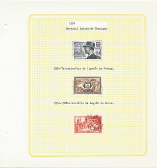 Álbum de Selos da França de 1954 a 1956