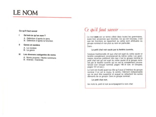 THE NOUN
LE NOM
/ what you need to know
 