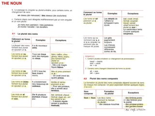 THE NOUN
- des chefs-d’oeuvre
 