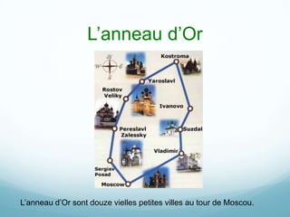 L’anneau d’Or




L’anneau d’Or sont douze vielles petites villes au tour de Moscou.
 