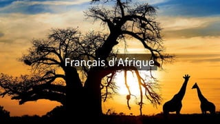 Français d'Afrique
 