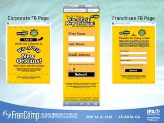 Franchisee FB PageCorporate FB Page
 