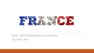 NAME: MOHAMMAD IBRAHIM ALFARDAN
SECTION: CMP
 