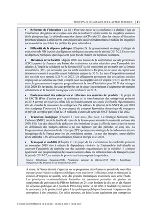 PRINCIPAUX ÉCLAIRAGES SUR L’ACTION PUBLIQUE │ 21
ÉTUDES ÉCONOMIQUES DE L’OCDE : FRANCE 2019 © OCDE 2019
• Réformes de l’éd...