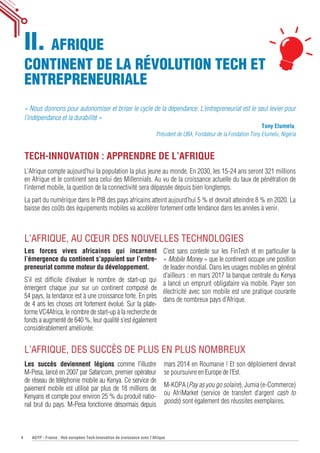 4 AGYP - France : Hub européen Tech-Innovation de croissance avec l’Afrique
L’AFRIQUE, DES SUCCÈS DE PLUS EN PLUS NOMBREUX...
