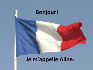 Bonjour!

Je m’appelle Aline.

 