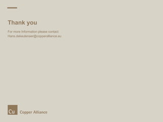 Hans.dekeulenaer@copperalliance.eu
Thank you
| Country Profile France36
For more Information please contact
 