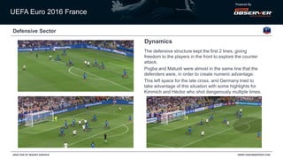 UEFA Euro 2016 France
Powered By
WWW.VIDEOBSERVER.COMANALYSIS BY MAURO SARAIVA
Defensive Sector
Dynamics
The defensive str...