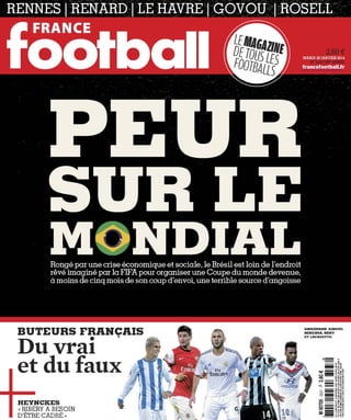 France football mardi n 3537   28 janvier 2014 - peur sur le mondial