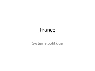 France Systemepolitique 
