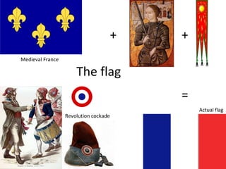 +
Medieval France

+

The flag
=
Revolution cockade

Actual flag

 