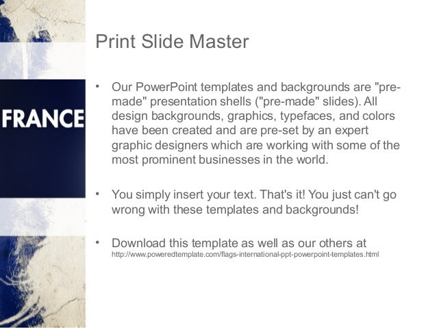 france presentation powerpoint template by poweredtemplate com