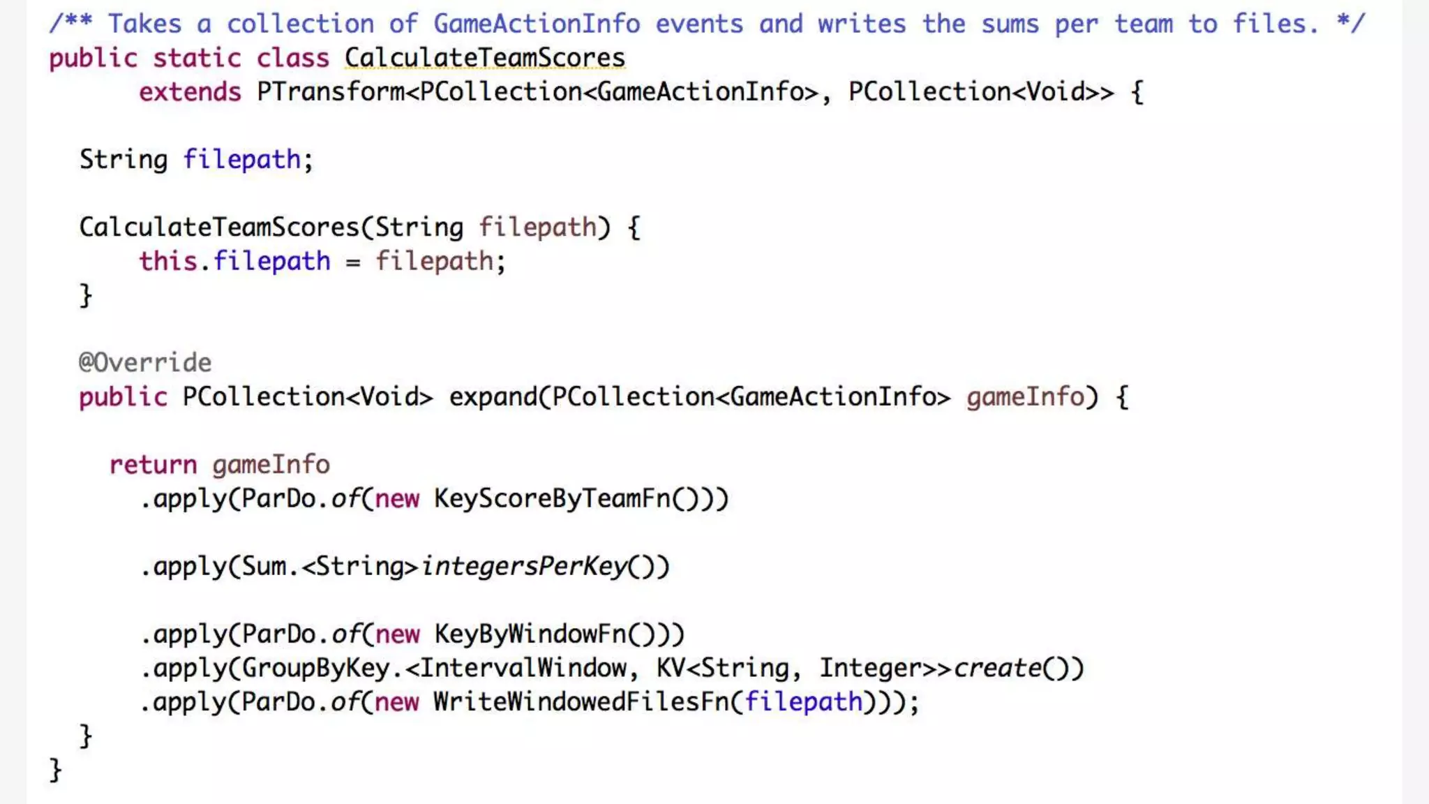 Portable Streaming Pipelines with Apache Beam